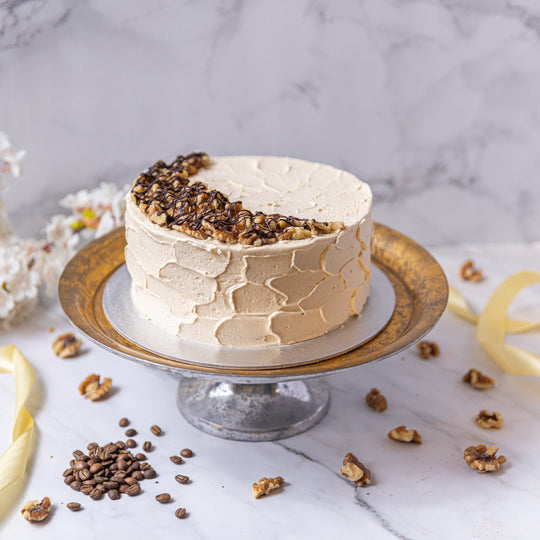 Personalised Coffee & Walnut Cake