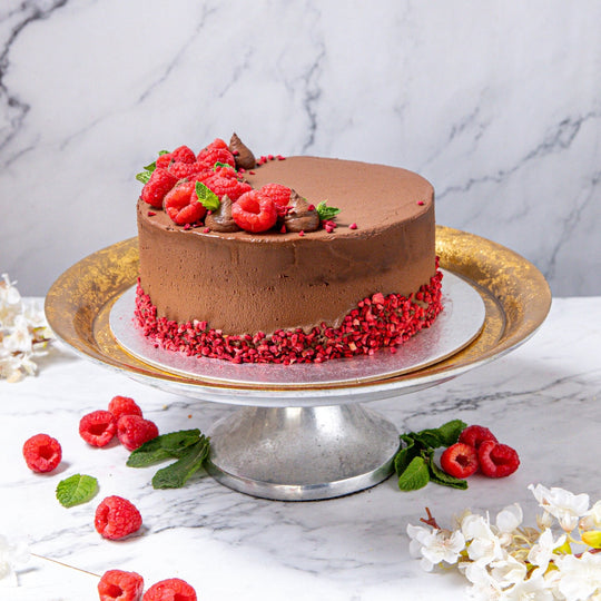 Personalised Vegan Chocolate & Raspberry Cake
