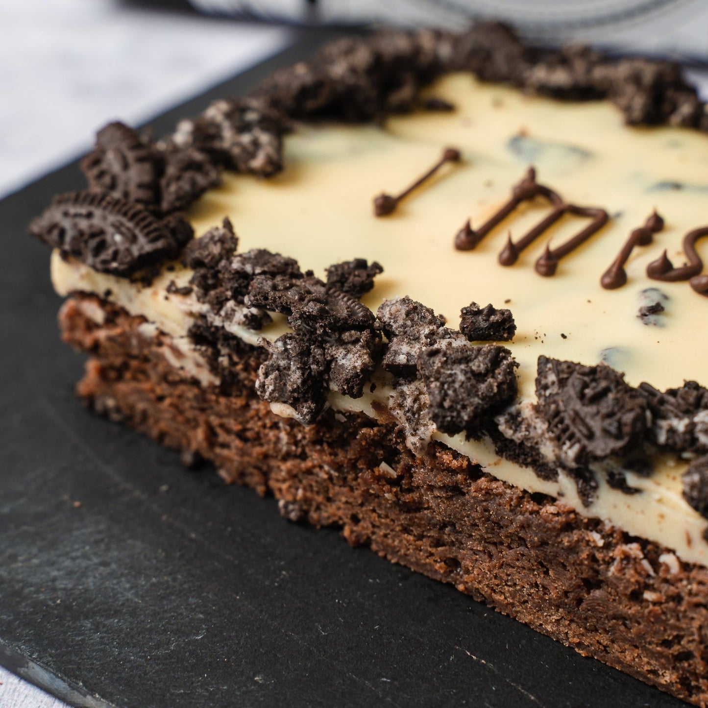 Personalised Oreo Cookie Brownie Slab - Jack and Beyond