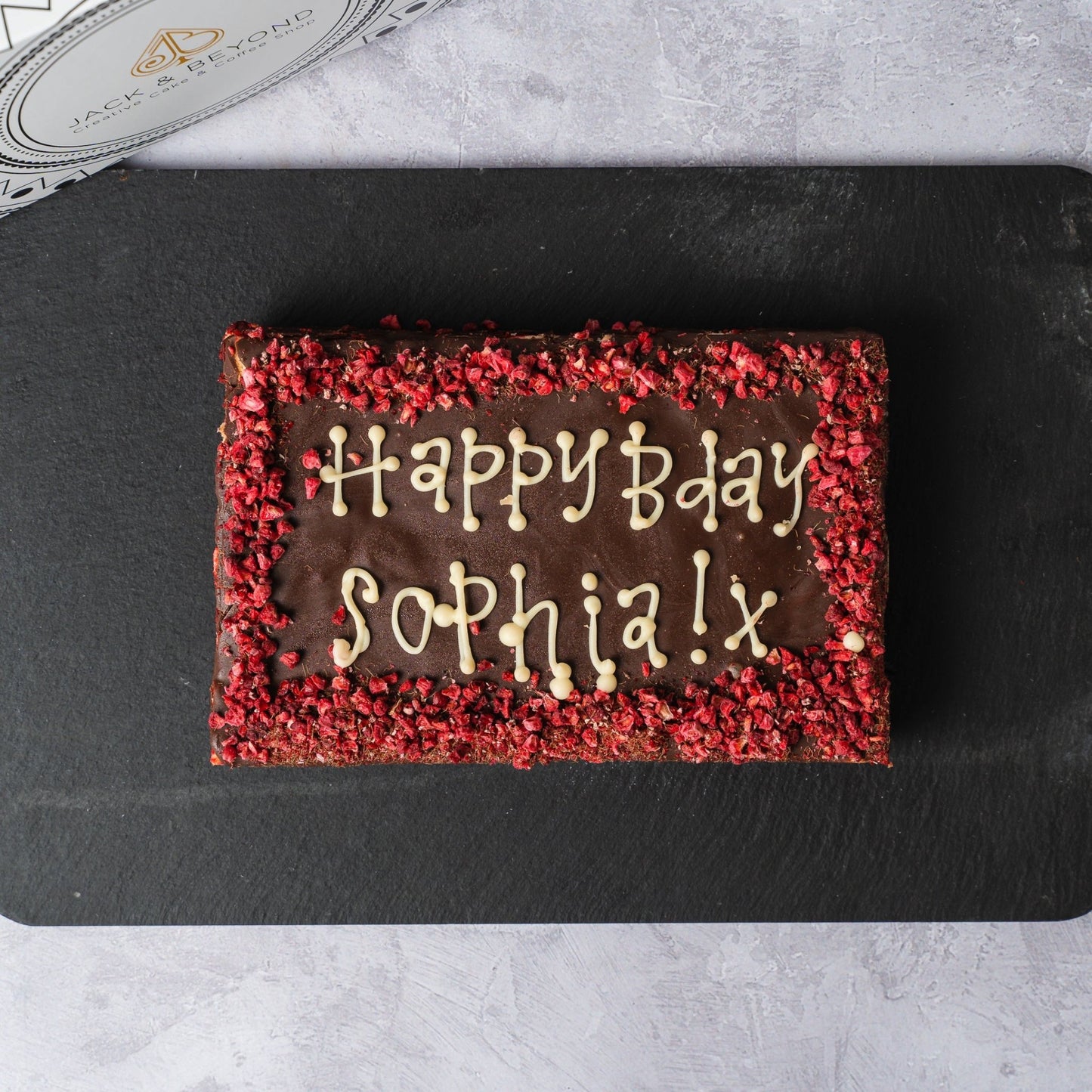 Personalised Red Velvet Brownie Slab - Jack and Beyond