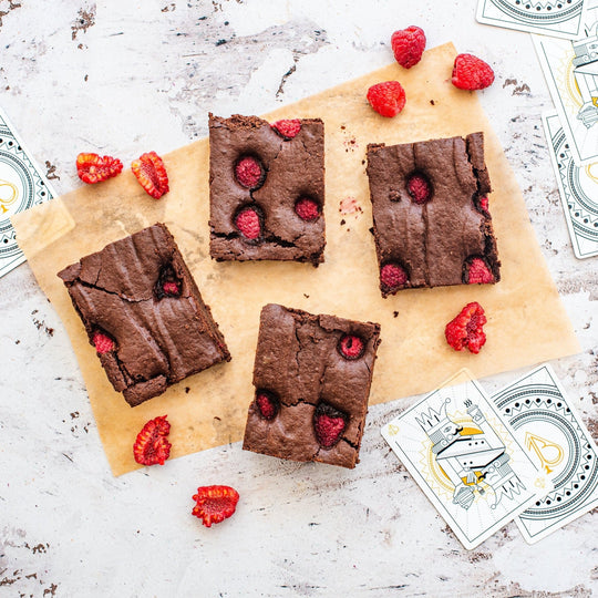 Vegan Chocolate Raspberry Brownie Box of 8