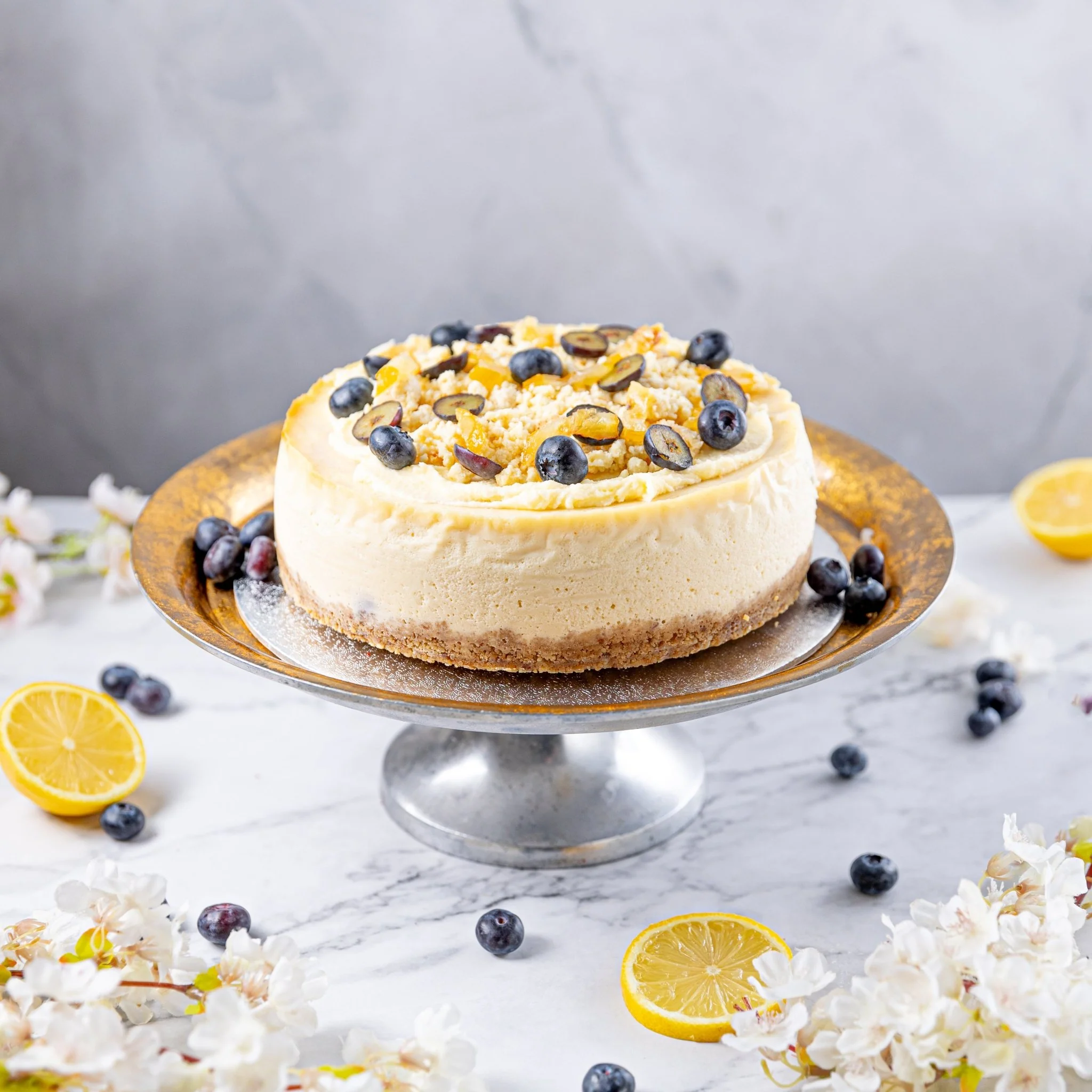 Do you bake the blueberries into the actual cheesecake?