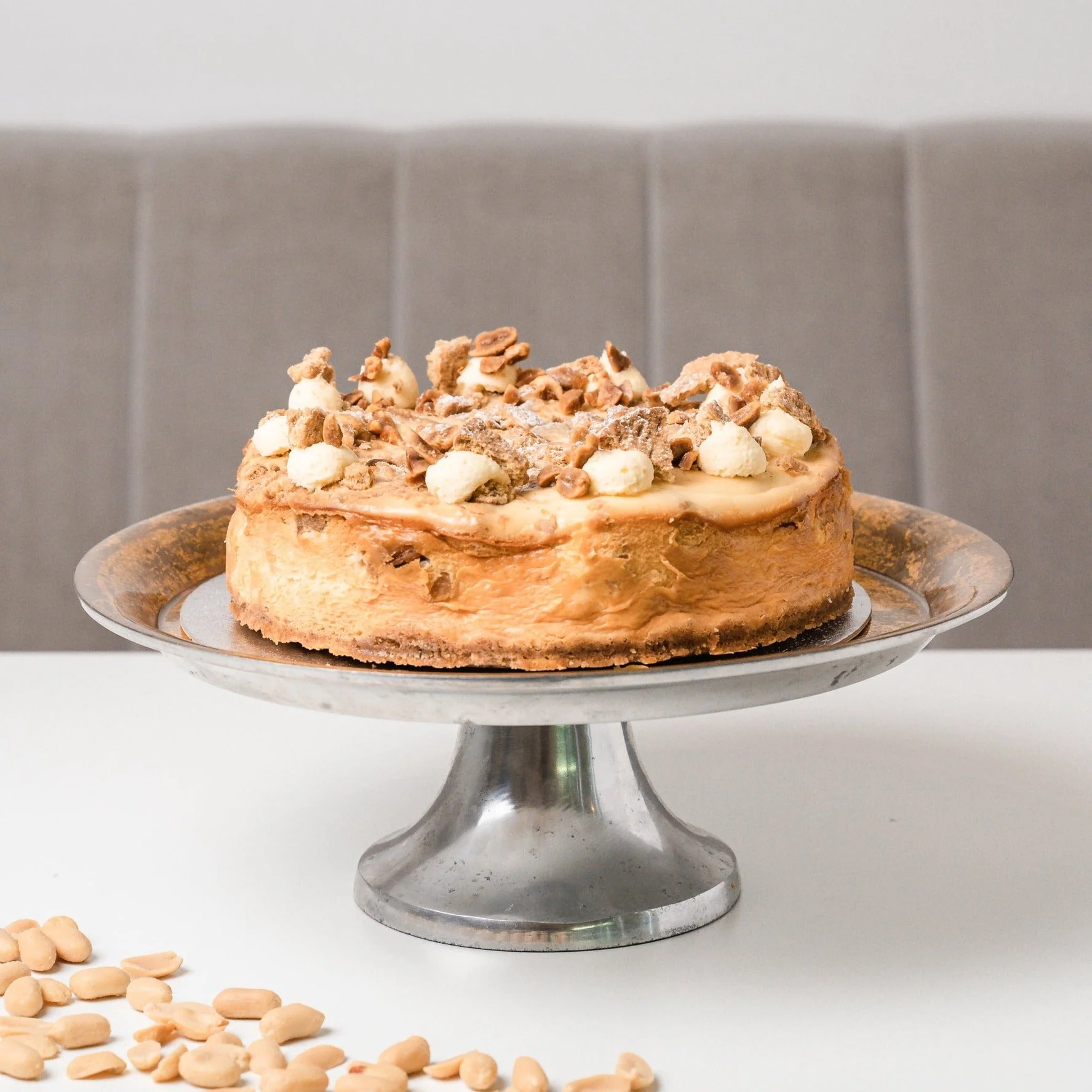 Is there whole peanuts inside of the cheesecake?