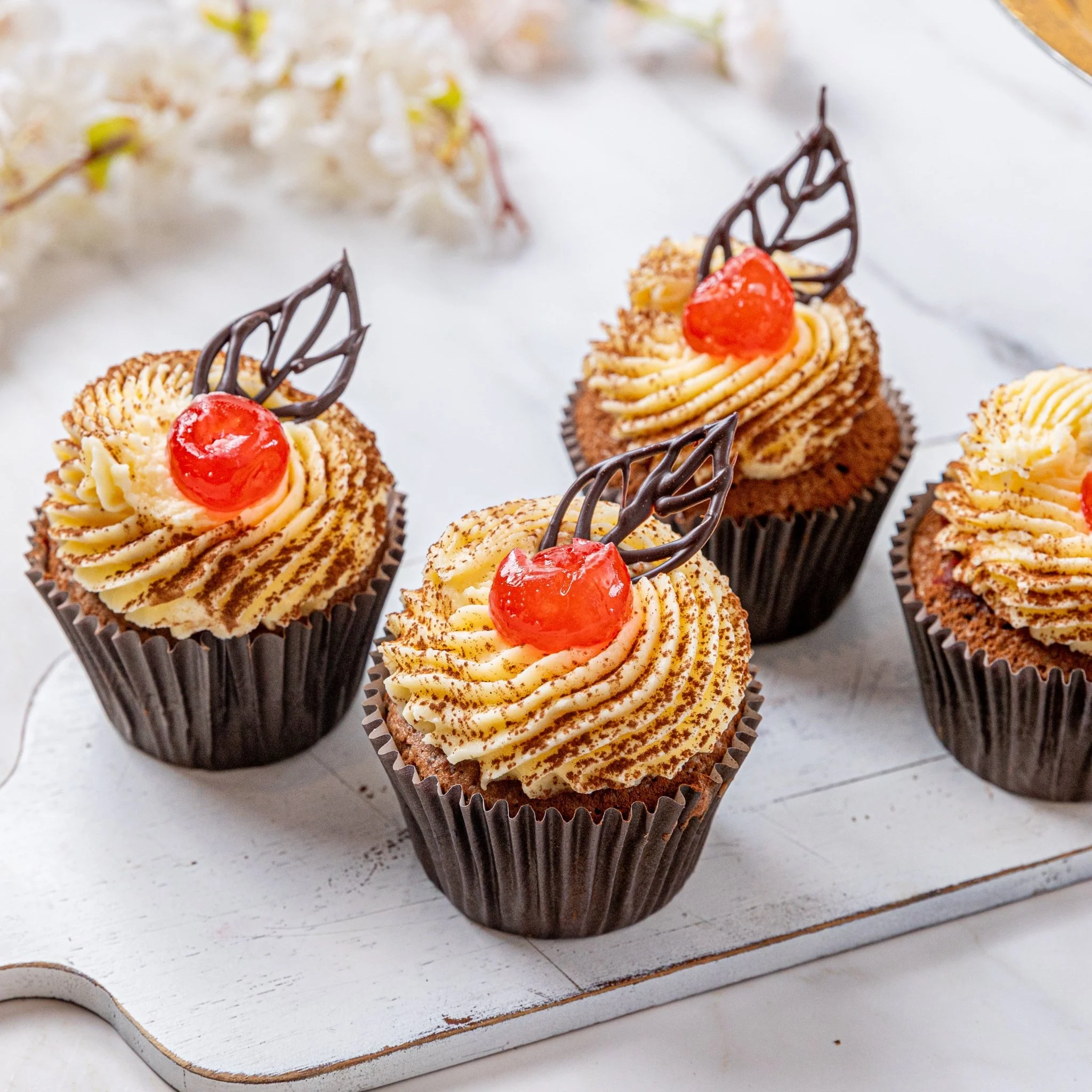 What cherries do you use to top the cupcake?