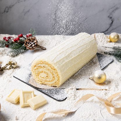 White Chocolate & Coconut Yule Log