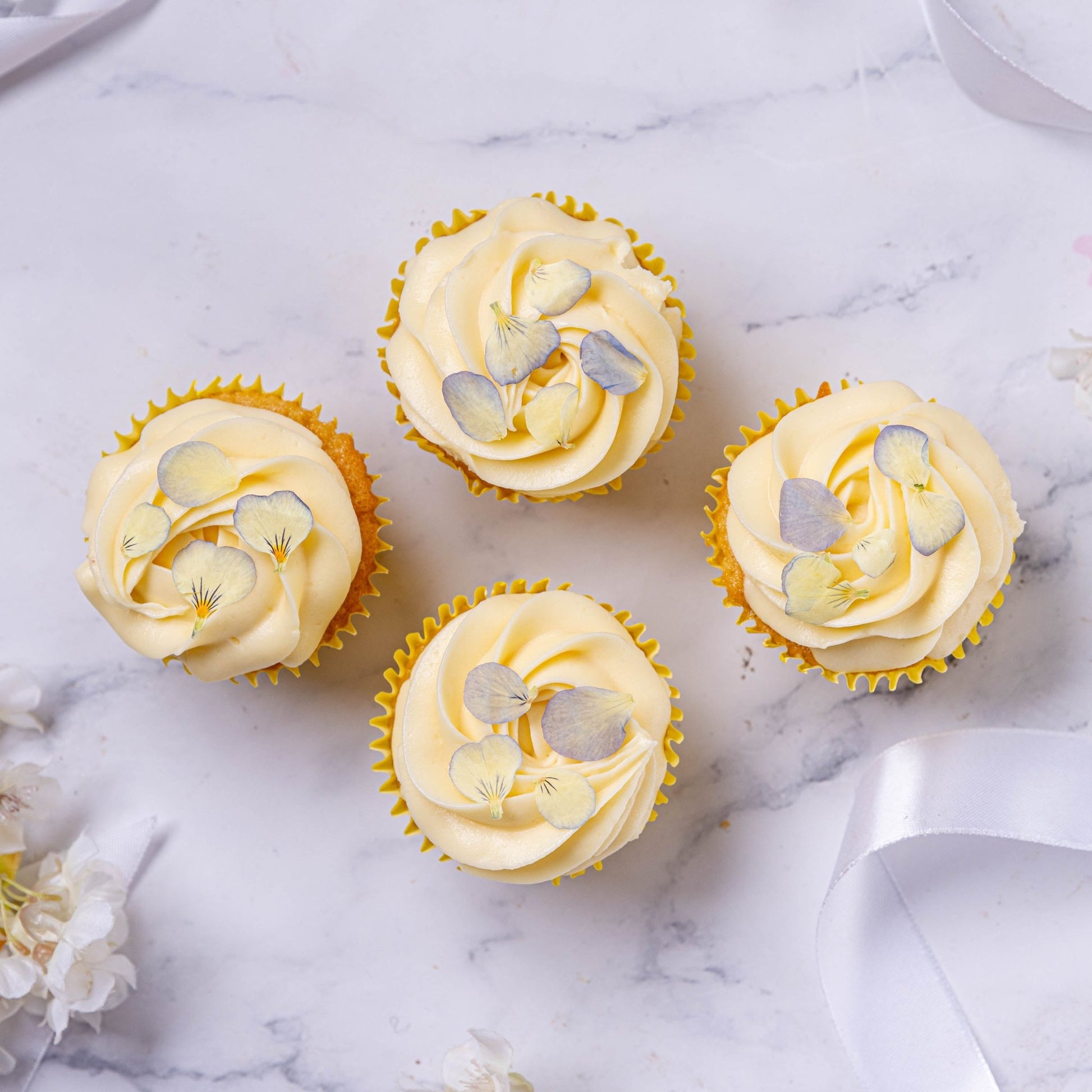 Blue Viola Cupcakes - Jack and Beyond