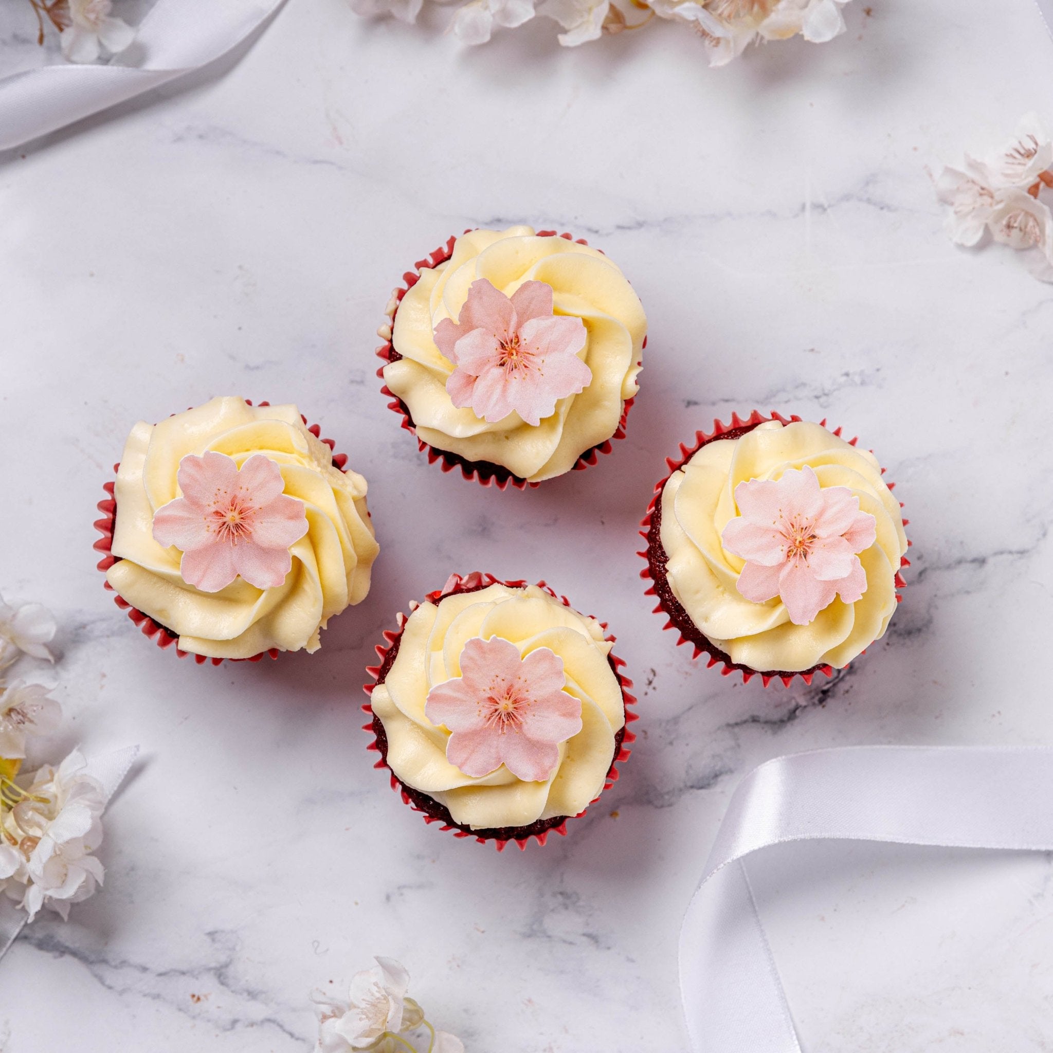 Cherry Blossom Cupcakes - Jack and Beyond