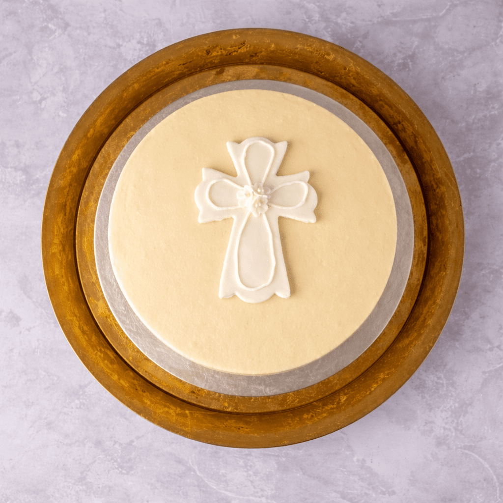 Christening Cake - Flower Cross - Jack and Beyond
