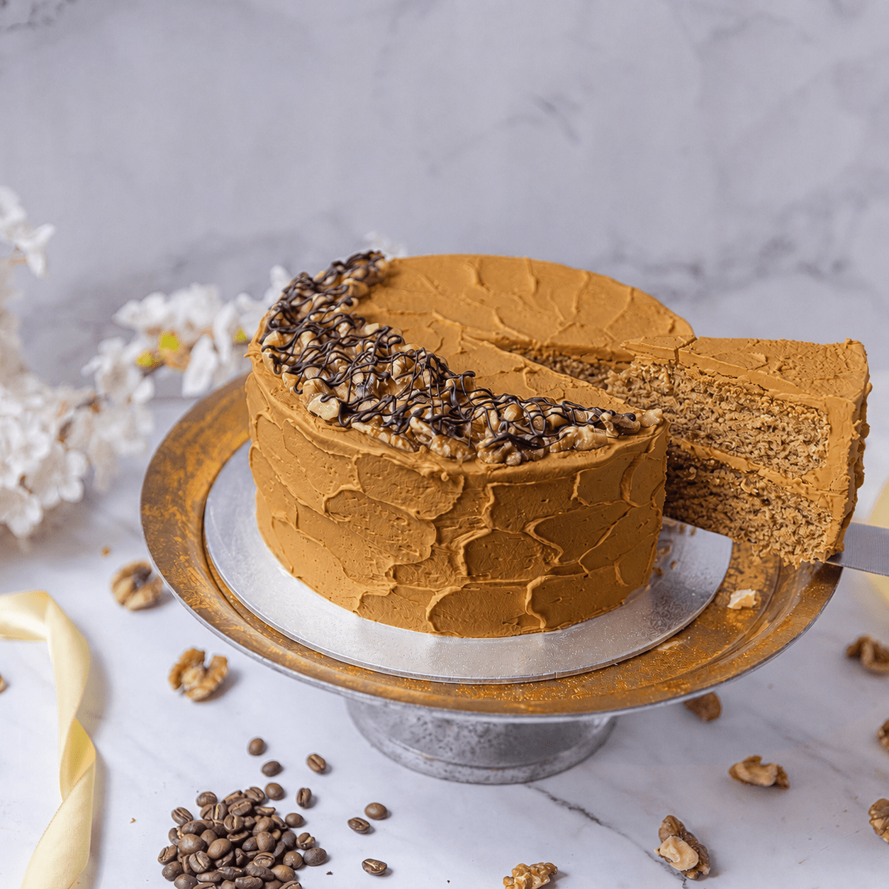 Coffee & Walnut Cake - Jack and Beyond