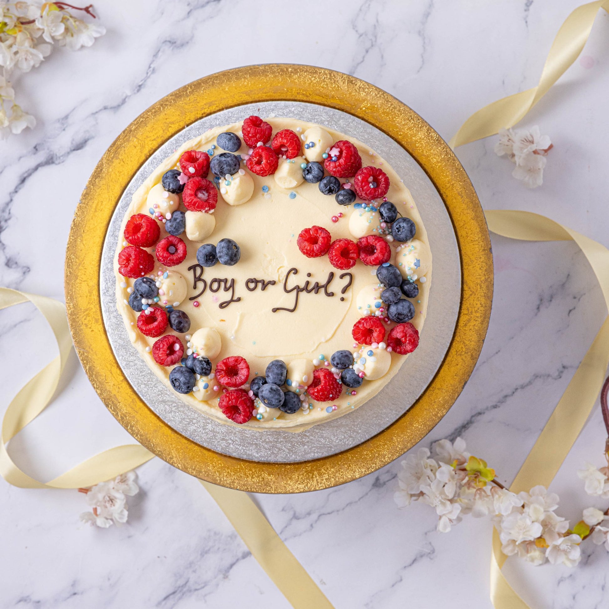 Gender Reveal Piñata Cake - Jack and Beyond