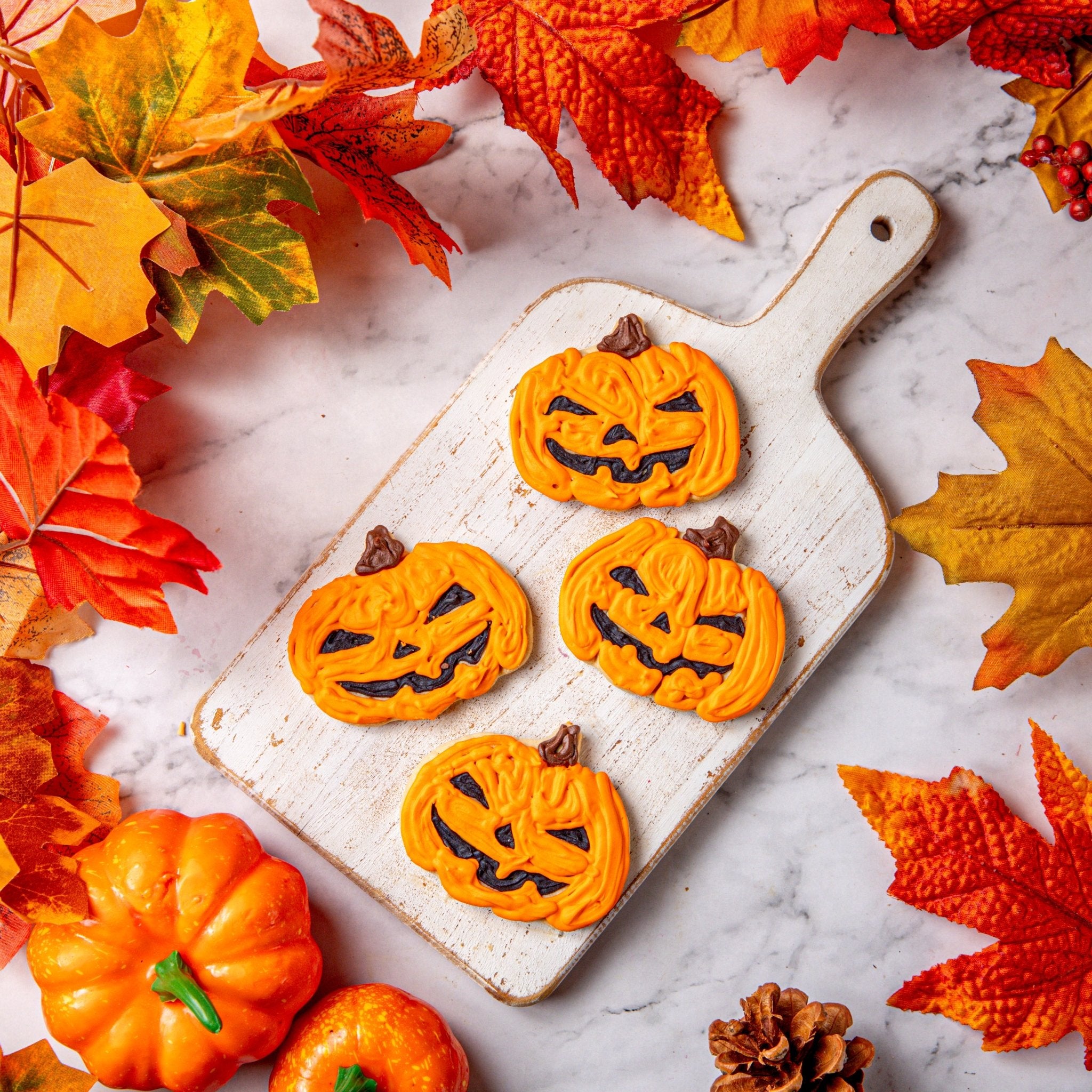 Halloween Pumpkin Shortbread Cookies - Jack and Beyond