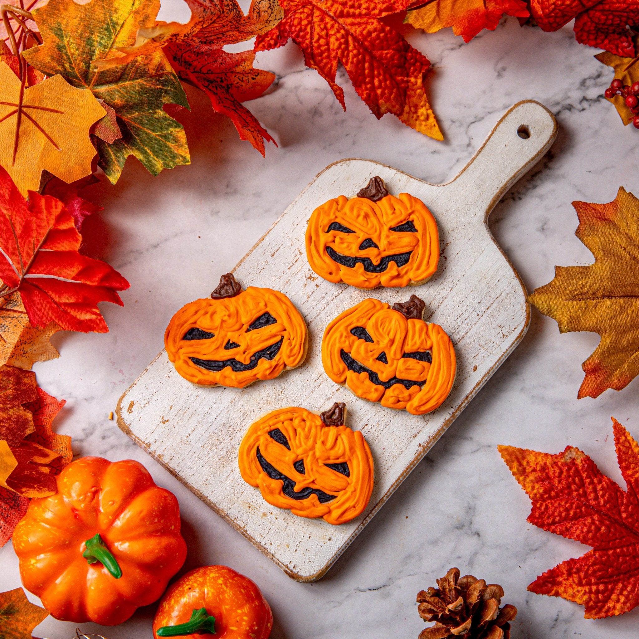 Halloween Pumpkin Shortbread Cookies - Jack and Beyond