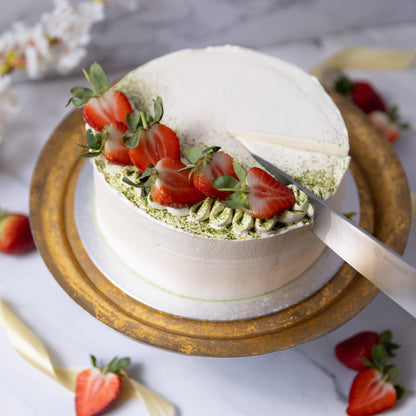 Personalised Strawberry & Matcha Cake