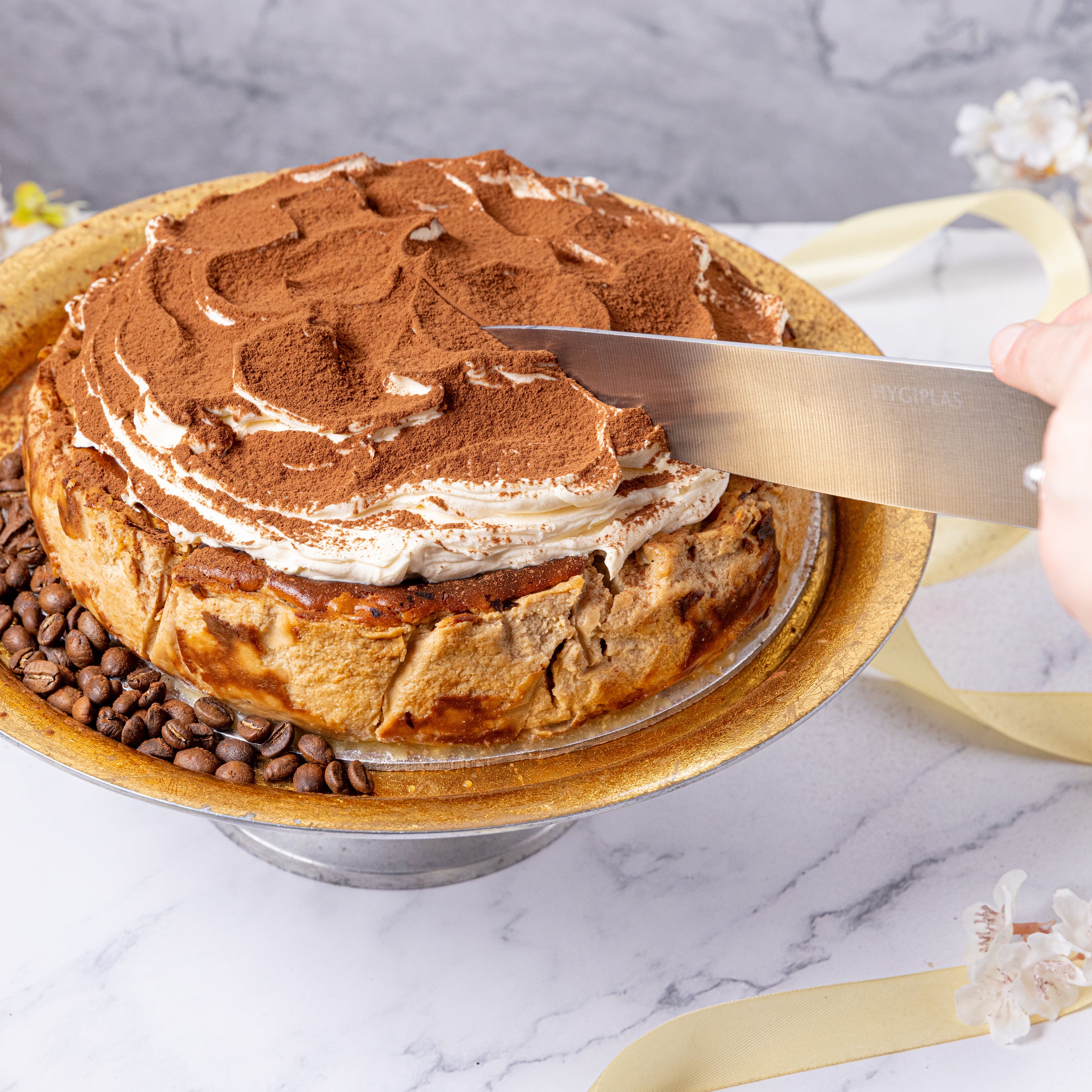 Personalised Tiramisu Basque Burnt Cheesecake