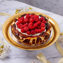 Raspberry Topped Basque Cheesecake