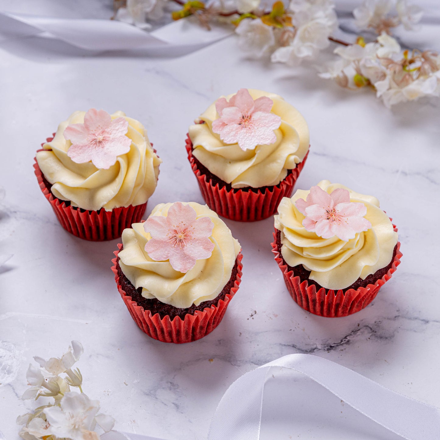 Cherry Blossom Cupcakes