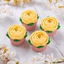 Ivory Peony Cupcakes - Jack and Beyond