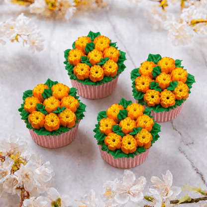 Orange Tulip Cupcakes - Jack and Beyond