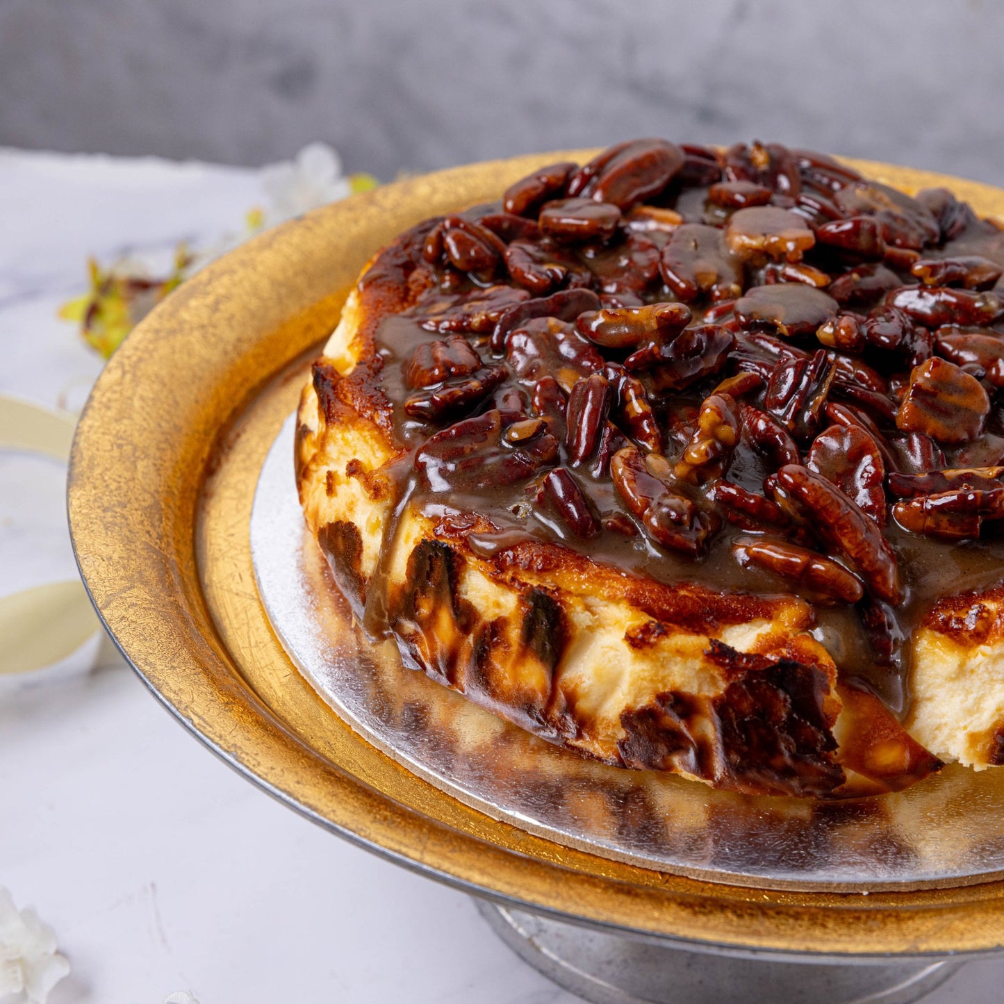Pecan Basque Burnt Cheesecake - Jack and Beyond