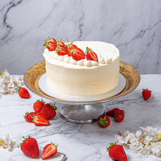 Personalised Strawberries & Cream Layer Cake