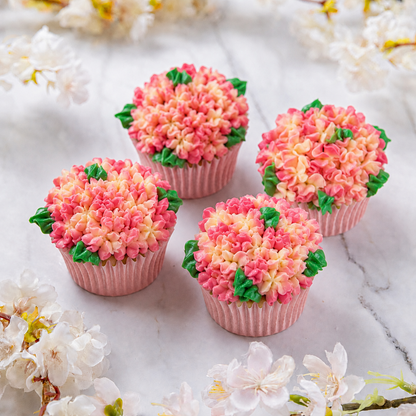 Pink Hydrangea Cupcakes - Jack and Beyond