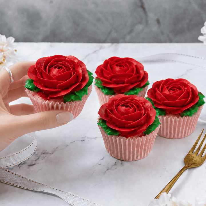 send love with our limited-time floral cupcakes