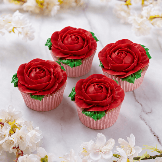 Red Rose Cupcakes - Jack and Beyond