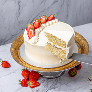 Strawberries & Cream Layer Cake - Jack and Beyond