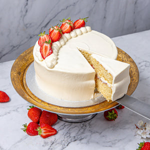 Strawberries & Cream Layer Cake - Jack and Beyond