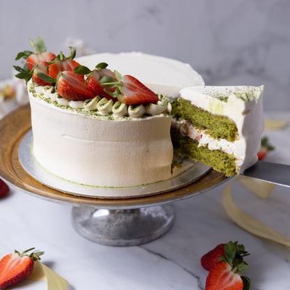 Strawberry & Matcha Cake - Jack and Beyond