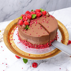 Vegan Chocolate & Raspberry Cake - Jack and Beyond