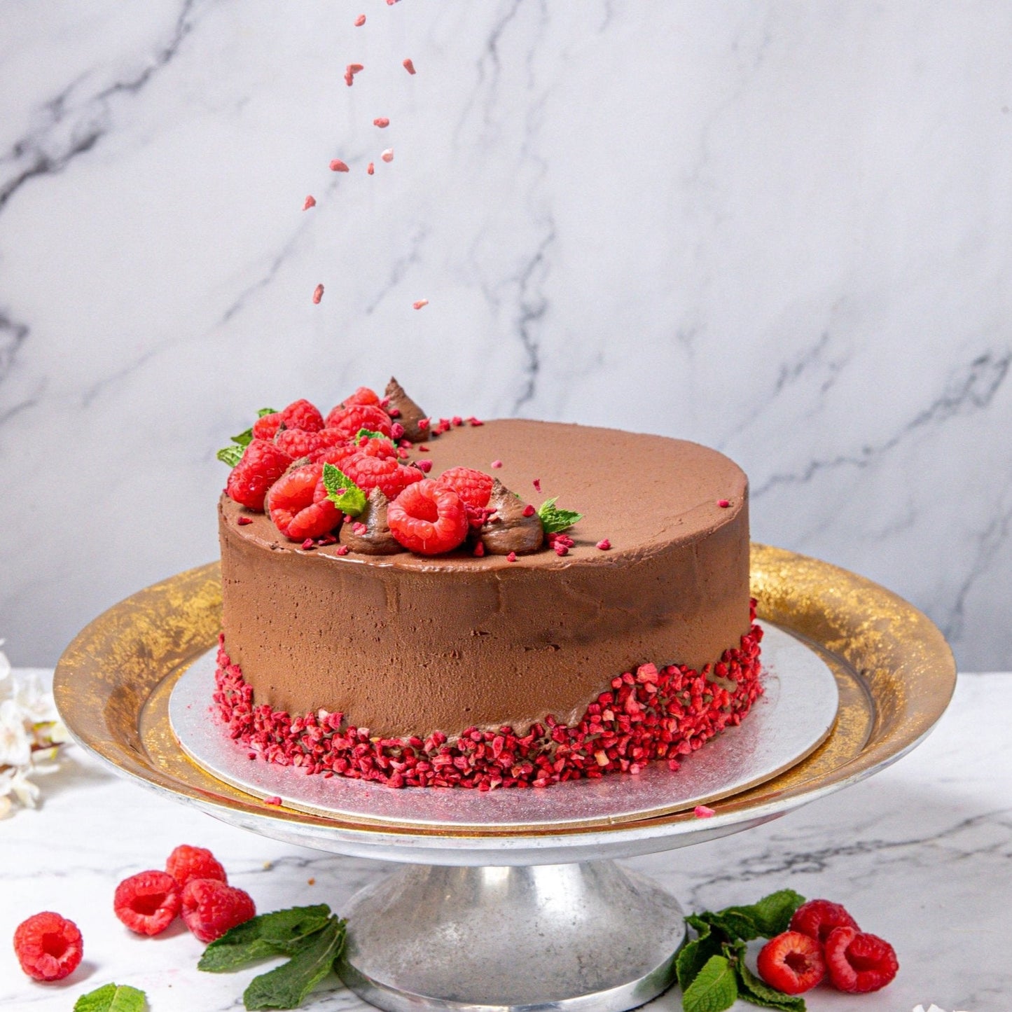Vegan Chocolate & Raspberry Cake - Jack and Beyond