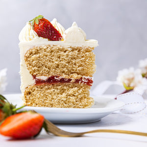 Vegan Frosted Victoria Sponge Cake - Jack and Beyond