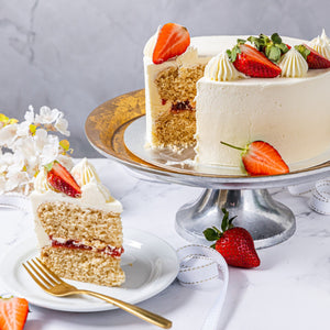 Vegan Frosted Victoria Sponge Cake - Jack and Beyond