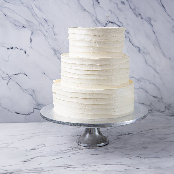 White Buttercream Wedding Cake - Jack and Beyond