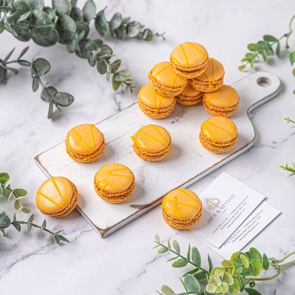 Apricot Macarons Box of 12 - Jack and Beyond