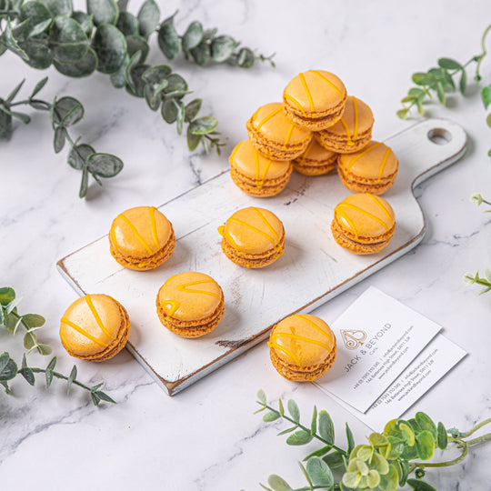 Apricot Macarons Box of 12