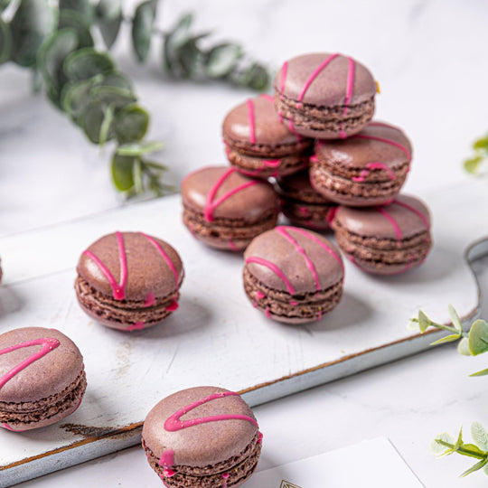 Blackcurrant Macarons Box of 12