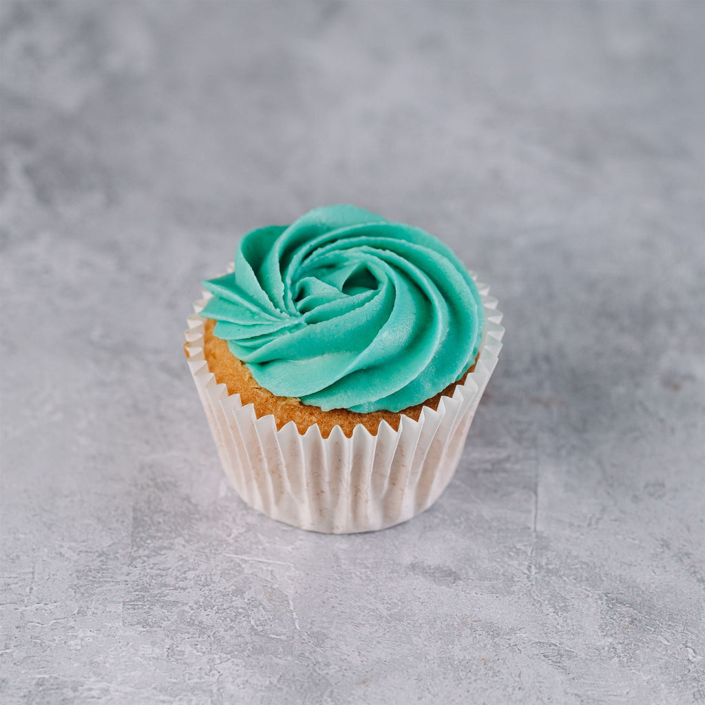 Blue Frosting Vanilla Cupcakes - Jack and Beyond