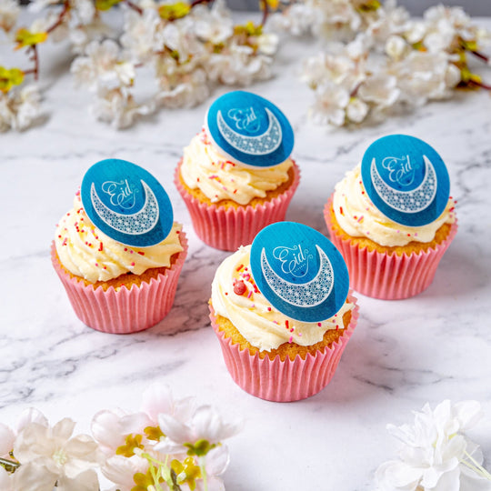 Eid Mubarak Cupcakes - Blue