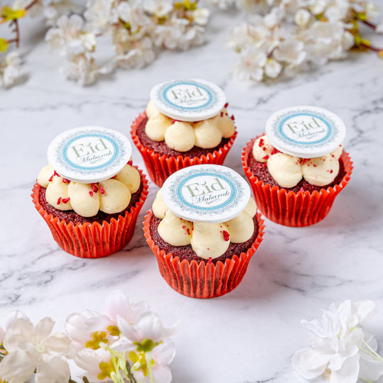 Eid Mubarak Cupcakes - White