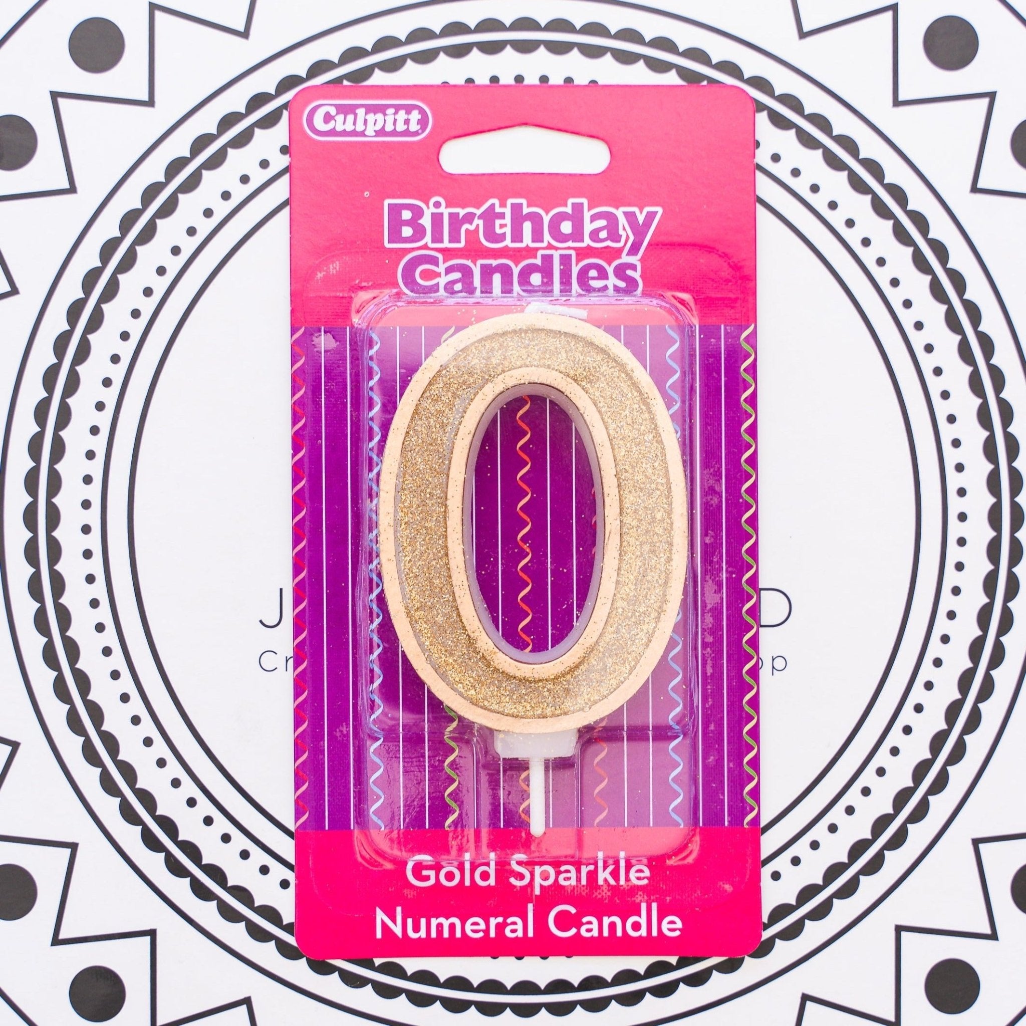 Gold Number Candle - 0 - Jack and Beyond