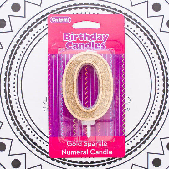 Gold Number Candle - 0