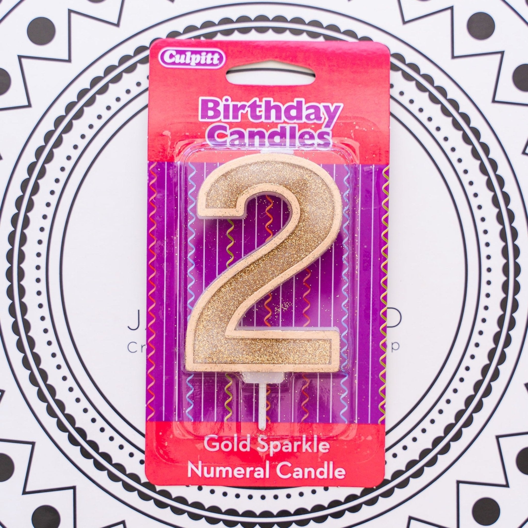 Gold Number Candle - 2 - Jack and Beyond