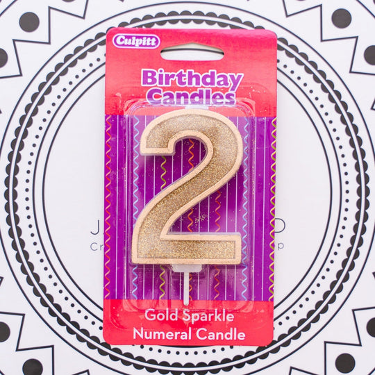 Gold Number Candle - 2
