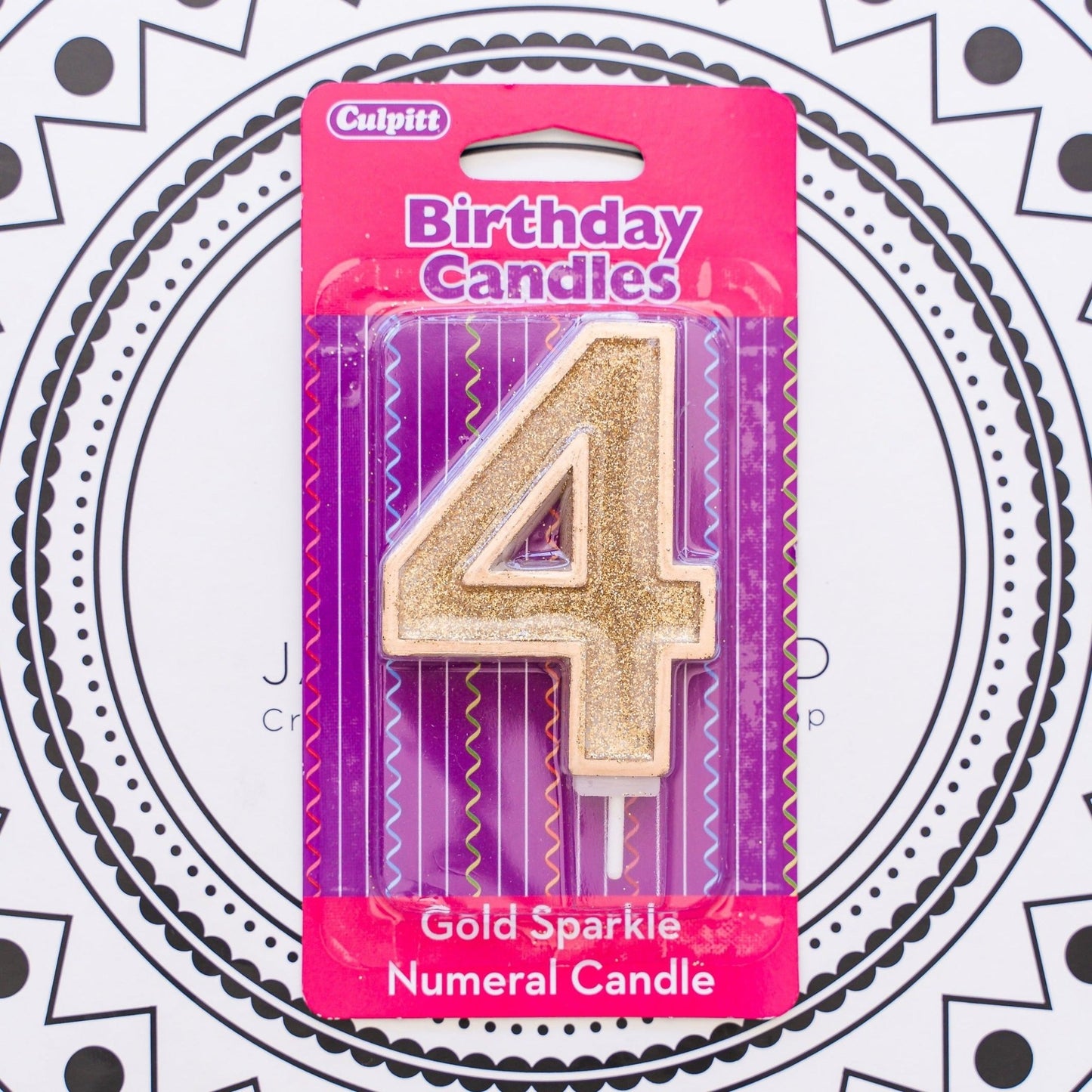Gold Number Candle - 4 - Jack and Beyond