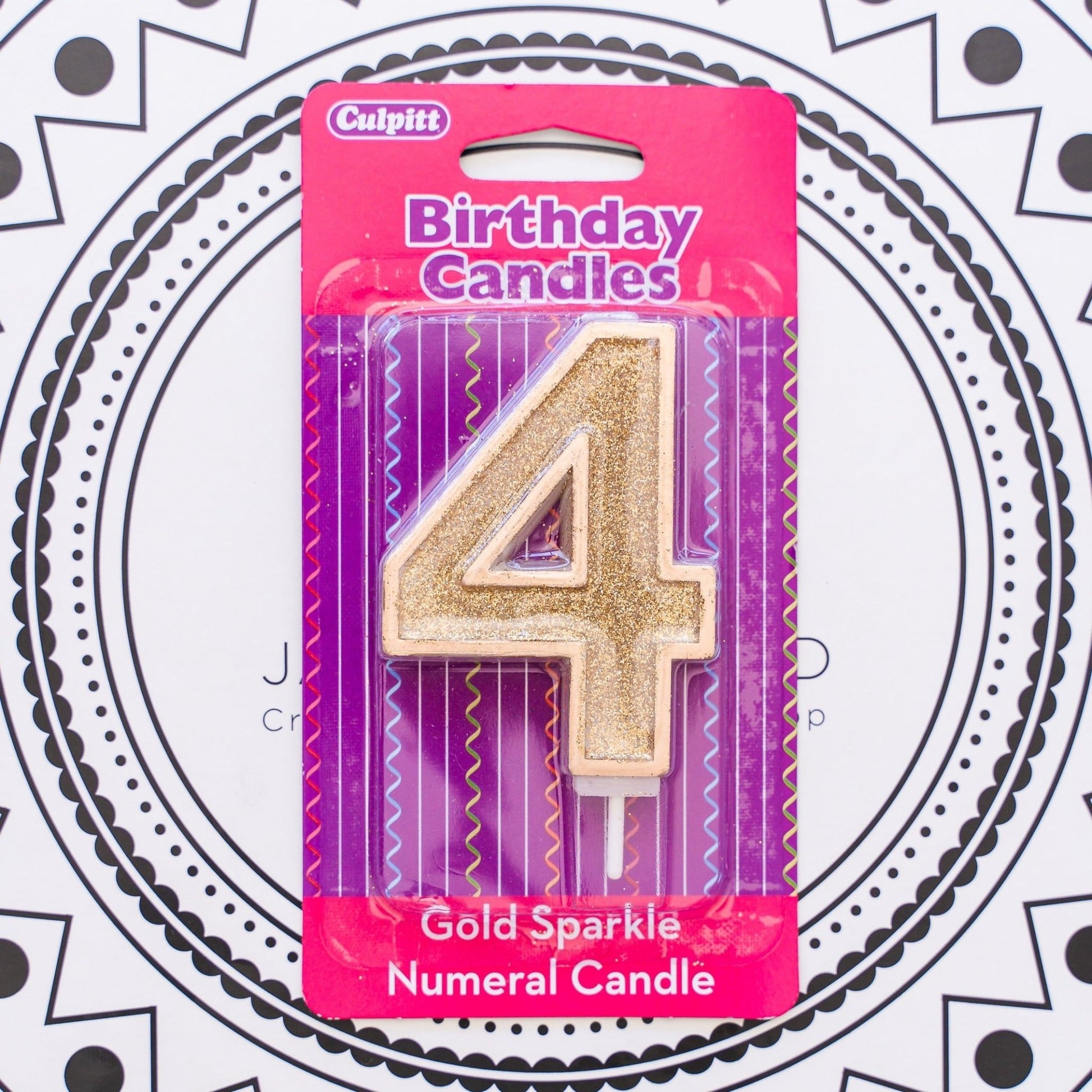 Gold Number Candle - 4 - Jack and Beyond
