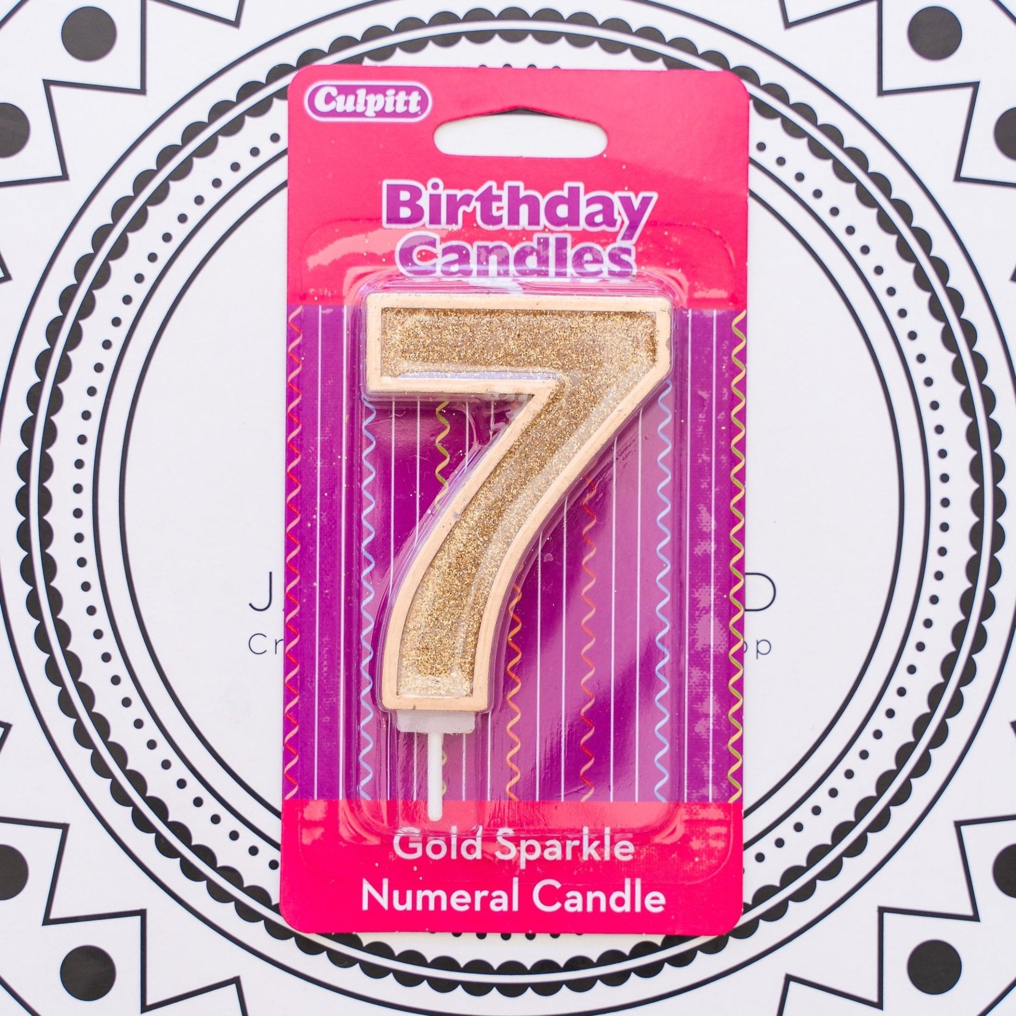 Gold Number Candle - 7 - Jack and Beyond