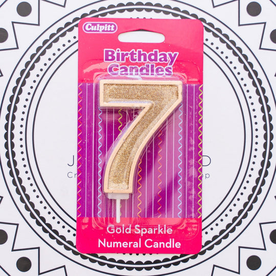 Gold Number Candle - 7
