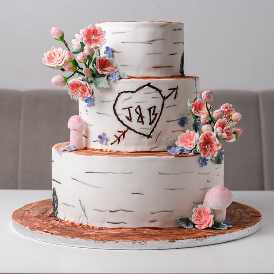 Love in Bloom Wedding Cake